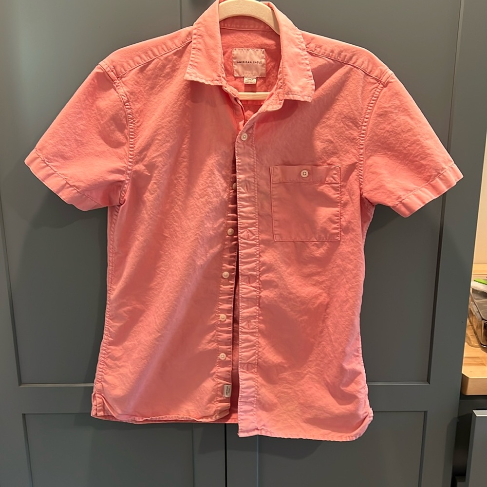 Boys American Eagle Short Sleeve Button down shirt